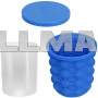 Форма для заморозки льда Ice Cube Maker с крышкой синяя